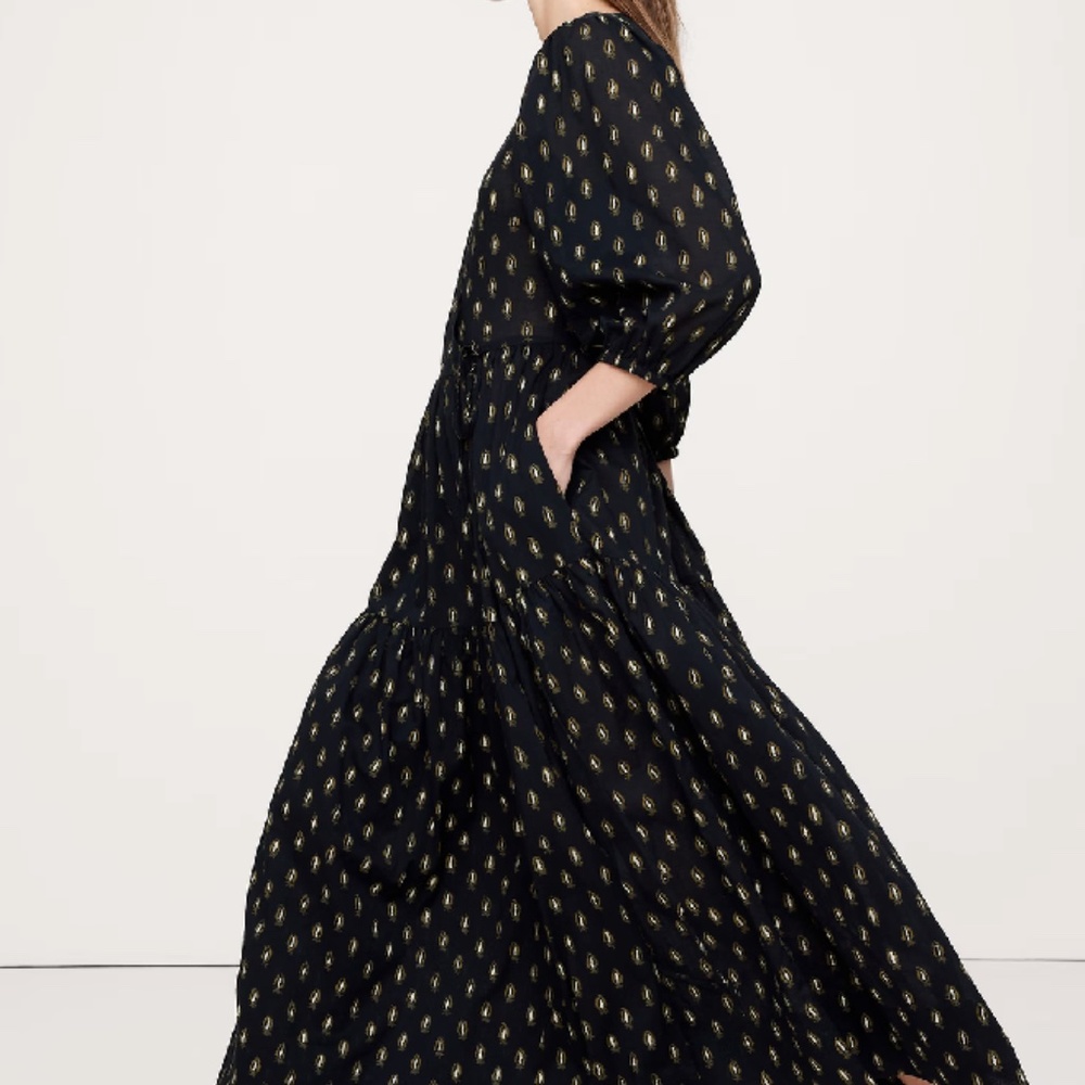 Cotton Wrap Maxi Dress